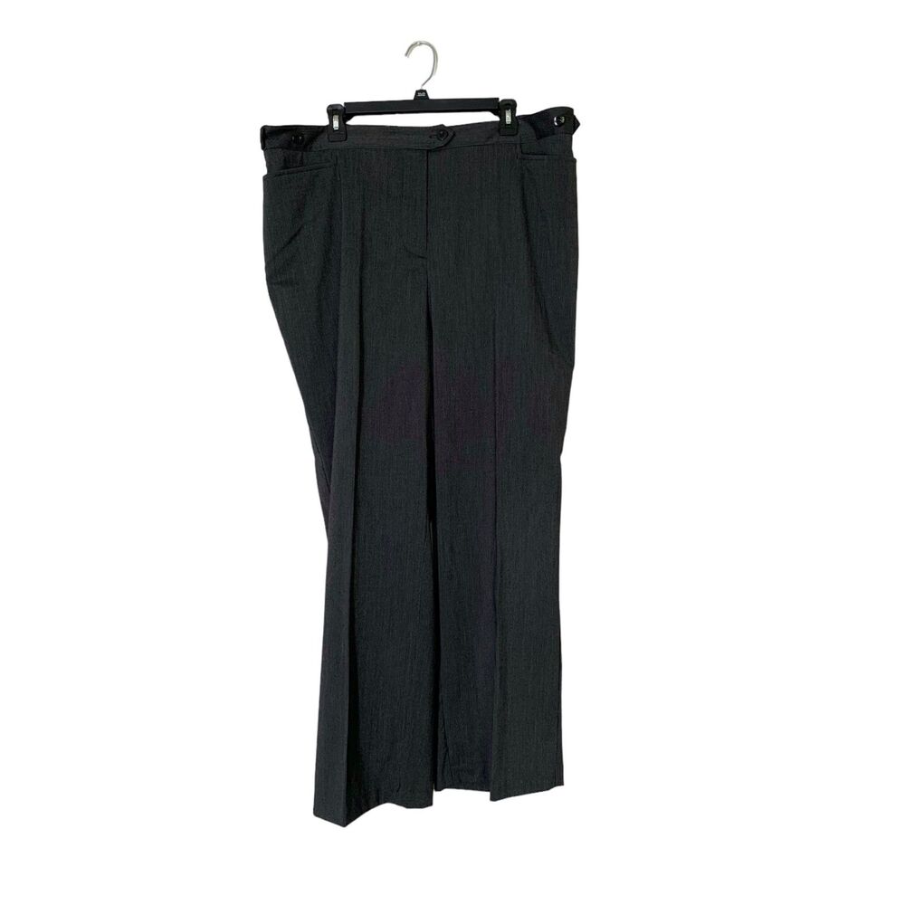 Maggie Barnes Jayne Style Gray Pin Stripe Womens Pants Sz 22W Straight Leg
